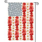 AVOIN colorlife Myosotis Poppy flag front view for outdoor garden decor