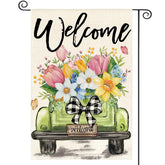 AVOIN colorlife Spring Tulip garden flag for weatherproof outdoor decor