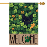 AVOIN colorlife St Patrick's Day flag, 28x40in, double-sided for clear display