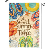 AVOIN colorlife summer beach flip-flops flag adds coastal charm to your outdoors.
