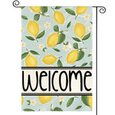 AVOIN colorlife Summer Lemon Garden Flag front view, ideal for welcoming guests outdoors.