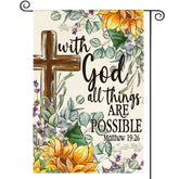 AVOIN colorlife sunflower garden flag 12x18, double-sided for full visibility.