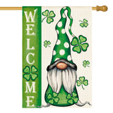 AVOIN colorlife welcome flag with leprechaun gnome for outdoor decor