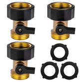 Awpeye brass shut-off valve with 3/4 inch fittings for easy hose control and precise watering.