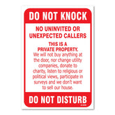 AX Signs no-soliciting sign front view for outdoor visibility.