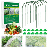 Axcoix 10x33 ft garden netting kit over raised bed for pest protection