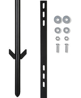 Axmorety 2pc 36in yard sign stake with barbed base secures outdoor signage in wind.