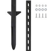 Axmorety 6ft metal yard sign stake provides stable outdoor support for signs.