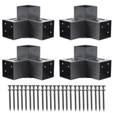 AXWHYS 4x4 pergola brackets side view for sturdy outdoor support