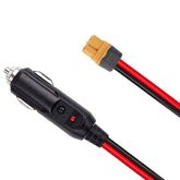 AYECEHI XT60 extension cable showing female XT60 to cigarette lighter plug, ideal for RV setups.