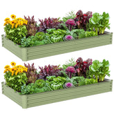 Ayen Guard two piece galvanized raised bed for durable outdoor vegetable growing.