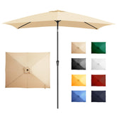 Ayge 6.5x10ft rectangular patio umbrella overview highlighting wide shade and durability.