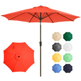 Ayge 9ft patio umbrella canopy provides broad shade and UV protection.