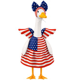 Aymolas patriotic goose outfit with winged dress enhances lawn display for July celebrations