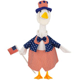 Aymolas patriotic goose shirt with flag for outdoor decor and 4th of July flair.