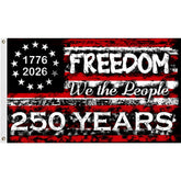 AYTHSRIC 250th anniversary flag waves in light wind for outdoor patriotic decor.