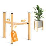 AZADESJET plant stand adjustable width supports 8–12 inch pots for versatile placement.