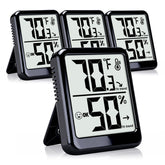 Azosowo 4-Pack room thermometer-hygrometer front view shows temperature at a glance for quick checks.