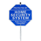 AzReference police dispatch yard sign with ground stake for outdoor visibility.