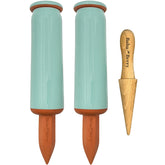 BabaBerry terra-cotta watering spike reservoir ready for plant hydration