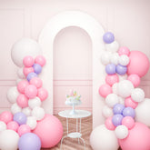 Babenest open arch backdrop in white provides a clean wedding background.