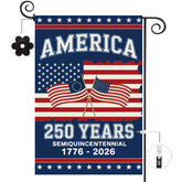 Baccessor 250th Anniversary America flag front double-sided 12x18 for all-season outdoor display