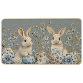 Baccessor Easter Bunny doormat blue front-door, non-slip and dirt-trapping.
