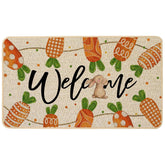Baccessor Easter carrot bunny door mat front view adds seasonal welcome