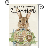 Baccessor Easter flag with bunny eggs basket adds festive charm to your outdoor space.