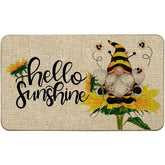 Baccessor Hello Sunshine doormat with sunflower design welcomes guests at the entrance