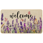 Baccessor Lavender Doormat front view adds seasonal welcome to entryways.
