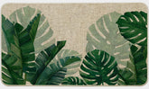 Baccessor Monstera leaf doormat on front porch adds tropical welcome and definition