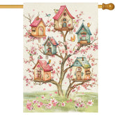 Baccessor Spring Birds flag double-sided 28x40 for vibrant outdoor welcome