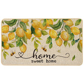 Baccessor Spring Doormat full view with lemon bee motif welcoming guests