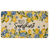 Baccessor Summer Lemon Doormat front door with non-slip backing.