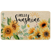 Baccessor sunflower doormat outdoor hello sunshine decor traps dirt and welcomes guests.