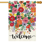 Baccessor welcome flag burlap double-sided for entry visibility and hospitality