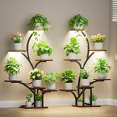 BACEKOLL grow light plant stand 2-pack front view supports vibrant indoor greenery.