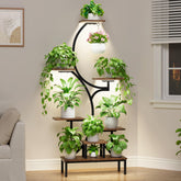 BACEKOLL plant stand with grow lights in a corner, saving floor space