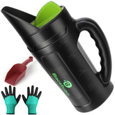 Bacetuao hand spreader shaker with adjustable openings for precise seed and fertilizer distribution.