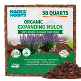 Back to the Roots coconut husk mulch block ready to expand with water for gardens.