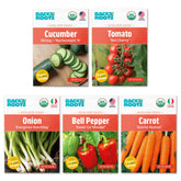 Back to the Roots organic seed variety 5-pack in a ready-to-plant box for spring gardening.
