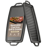BAKKENMASTER 19-Inch Griddle flat-side view for pancakes and eggs