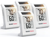 BALDR solar-powered hygrometer display shows temperature and humidity at a glance.