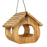 BalterFF wooden design bird feeder for outdoor use keeps seed dry.