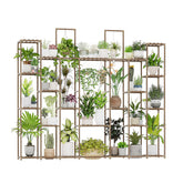Bamworld plant shelf shows twenty-shelf arrangement for versatile indoor display