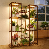 Bamworld plant table with grow light showing three-mode lighting for healthy seedlings.