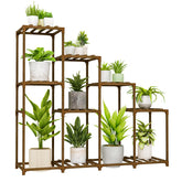 Bamworld tall plant stand with four-tier design for organized indoor display.