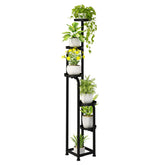 bamworld tall plant stand corner view highlighting slim footprint for tight spaces