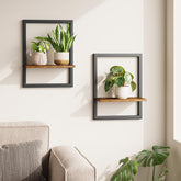 Bamworld wall plant holder hanging frame displaying small pots for indoor greenery